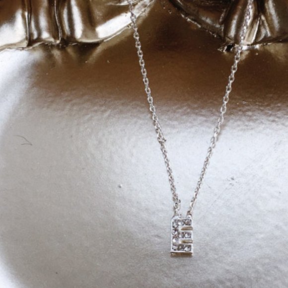 mini Initial crystal pendant necklace Clavicle Necklace - Picture 7 of 17